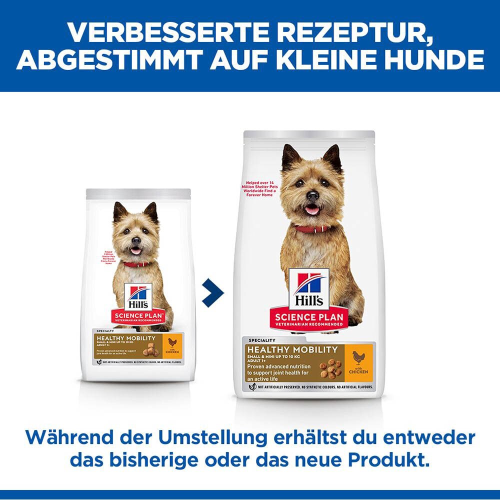 Hills Science Plan Adult Healthy Mobility Small & Mini mit Huhn Hund_1