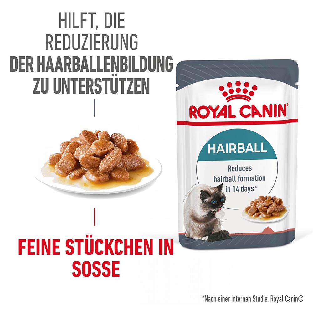 Royal Canin Hairball Care Nassfutter in Soße gegen Haarballenbildung_0