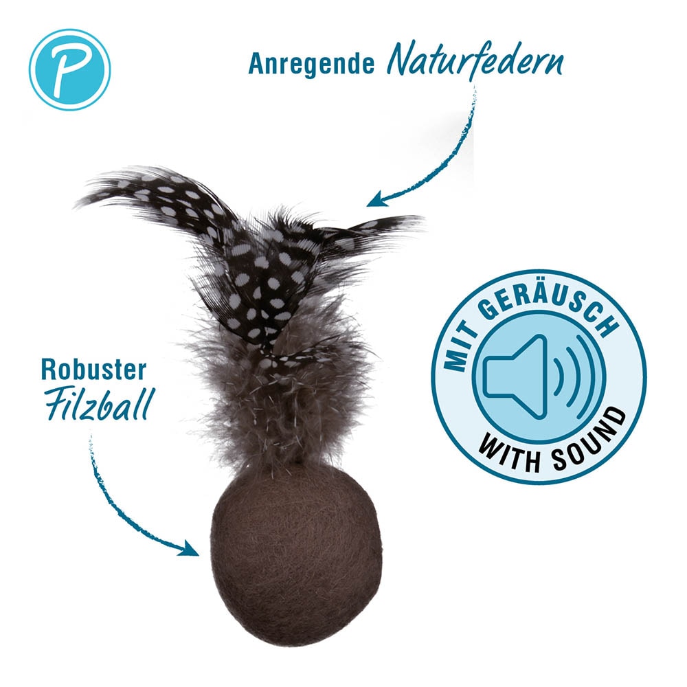 Petlando Katzenspielzeug Filzball_2