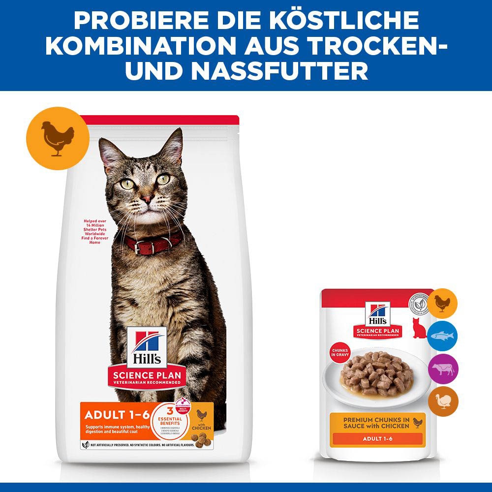 Hills Science Plan Adult Huhn Trockenfutter für Katzen_5