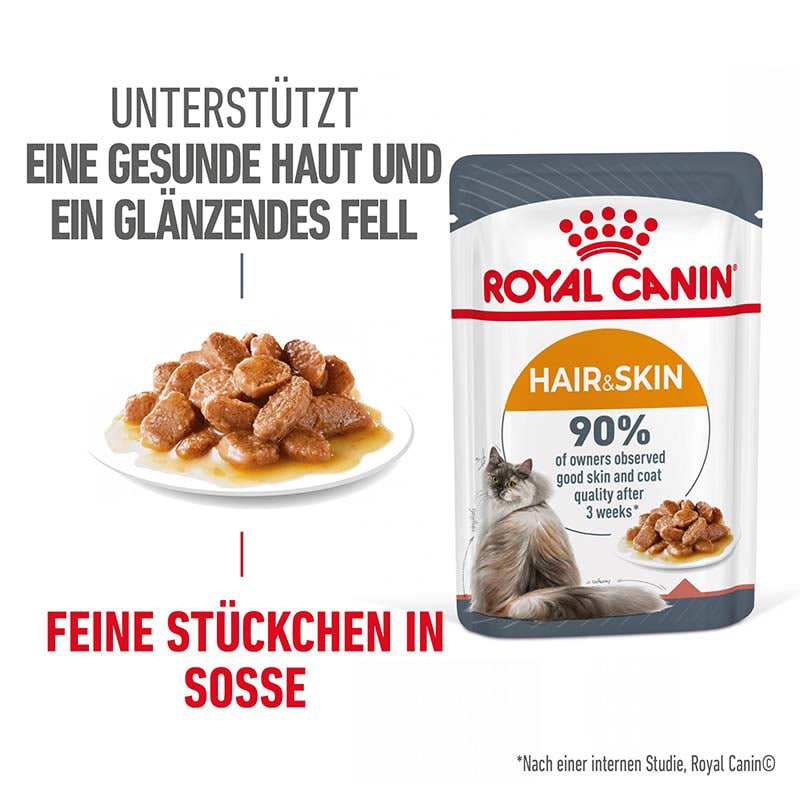 Royal Canin Hair & Skin Care Katzennahrung Feucht für gesundes Fell (Intense Beauty)_0