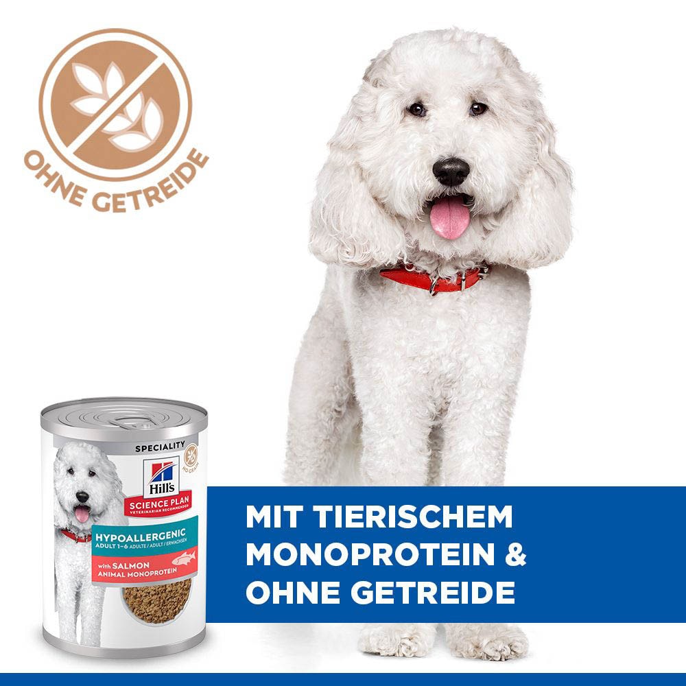 Hills Science Plan Hypoallergenic Adult Nassfutter für Hunde mit Lachs_1