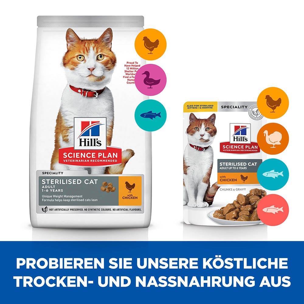 Hills Science Plan Sterilised Cat Adult Nassfutter für Katzen mit Huhn_3