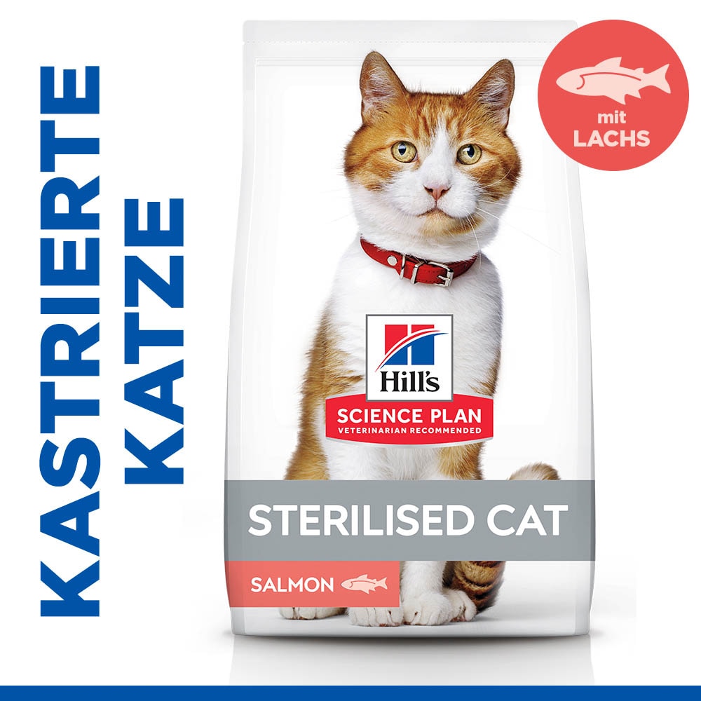 Hills Science Plan Sterilised mit Lachs Trockenfutter für Katzen_1