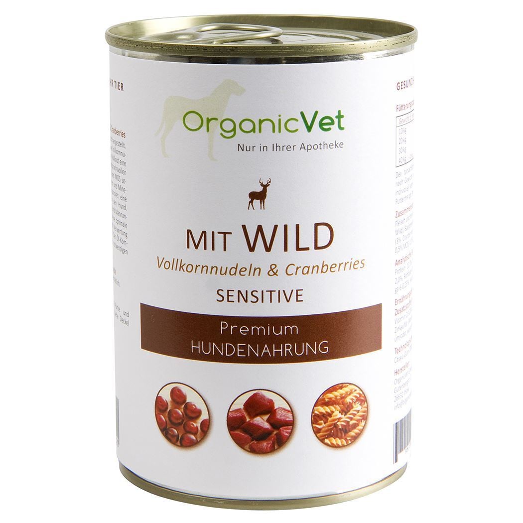 OrganicVet Sensitive Wild Nassfutter für Hunde_1