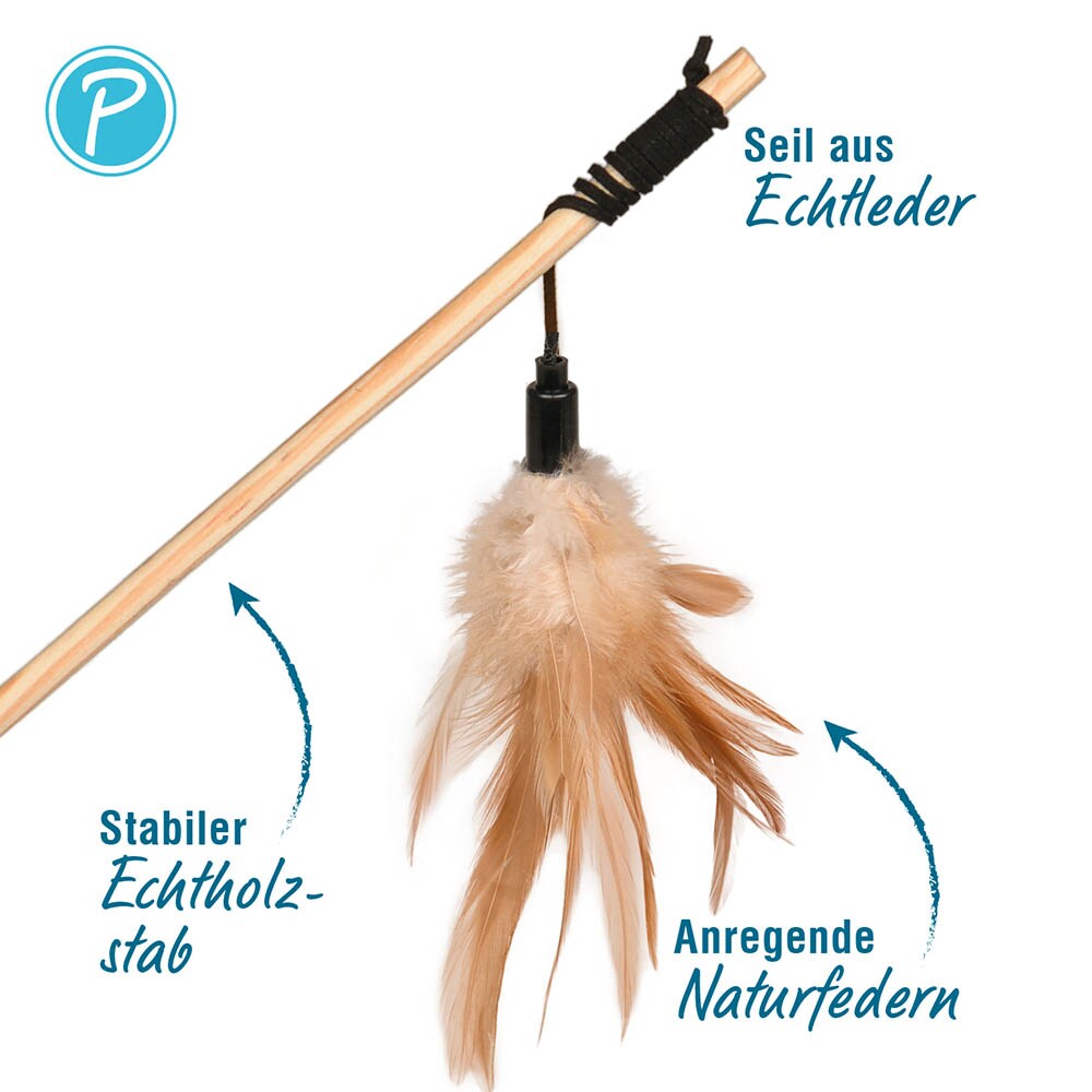 Petlando Katzenangel mit Feder_1
