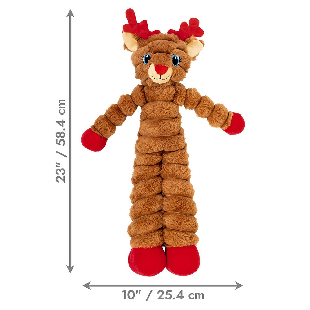 KONG Holiday Shakers Crumples Reindeer Red XL_3