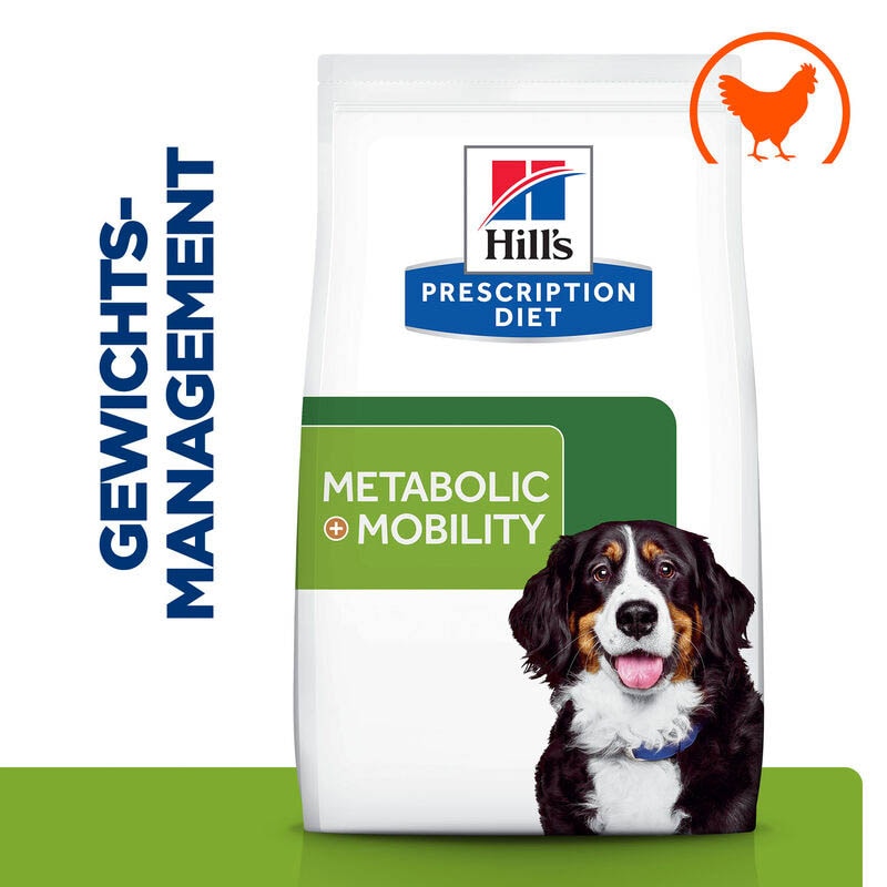 Hills Prescription Diet Metabolic + Mobility Trockenfutter für Hunde mit Huhn_1