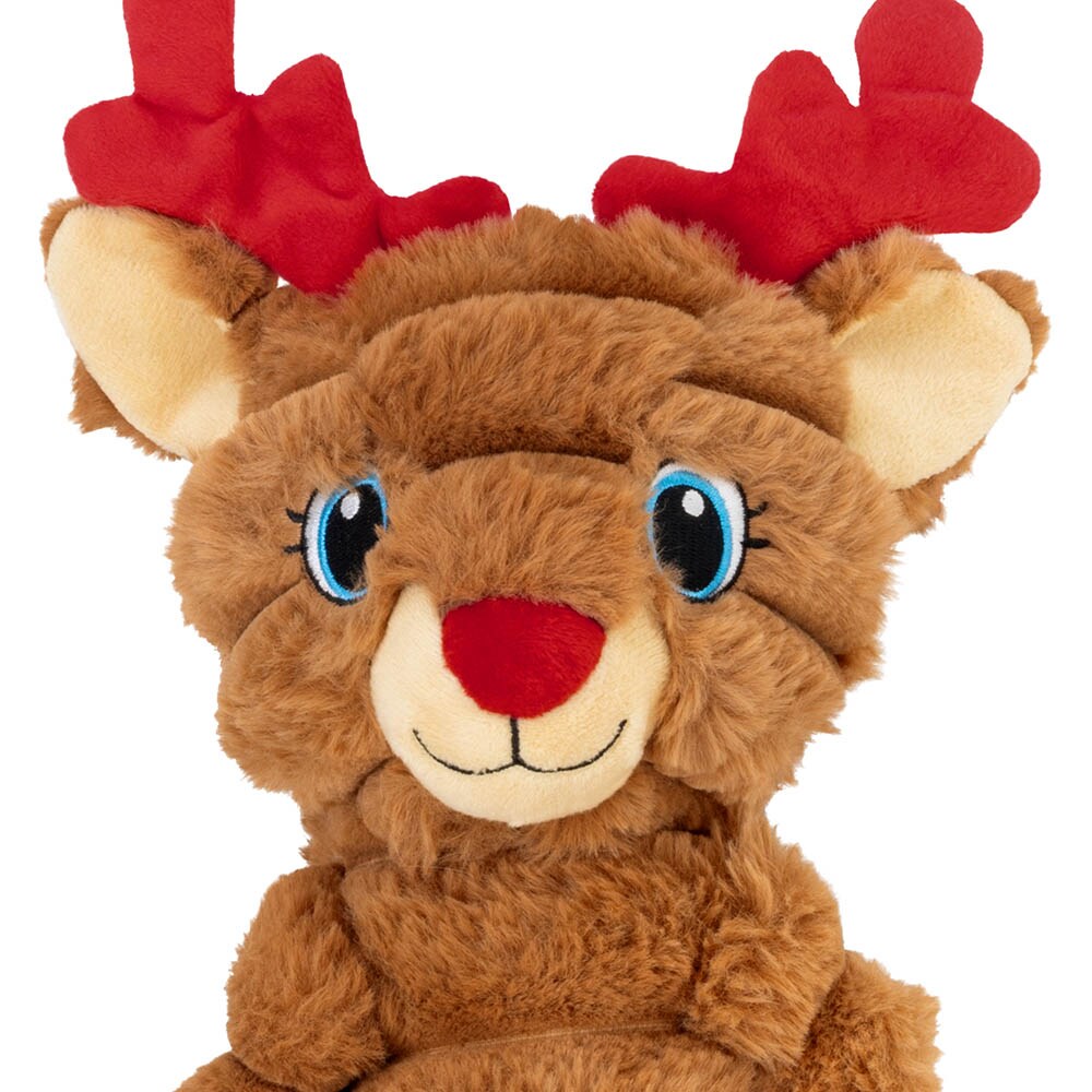 KONG Holiday Shakers Crumples Reindeer Red XL_2