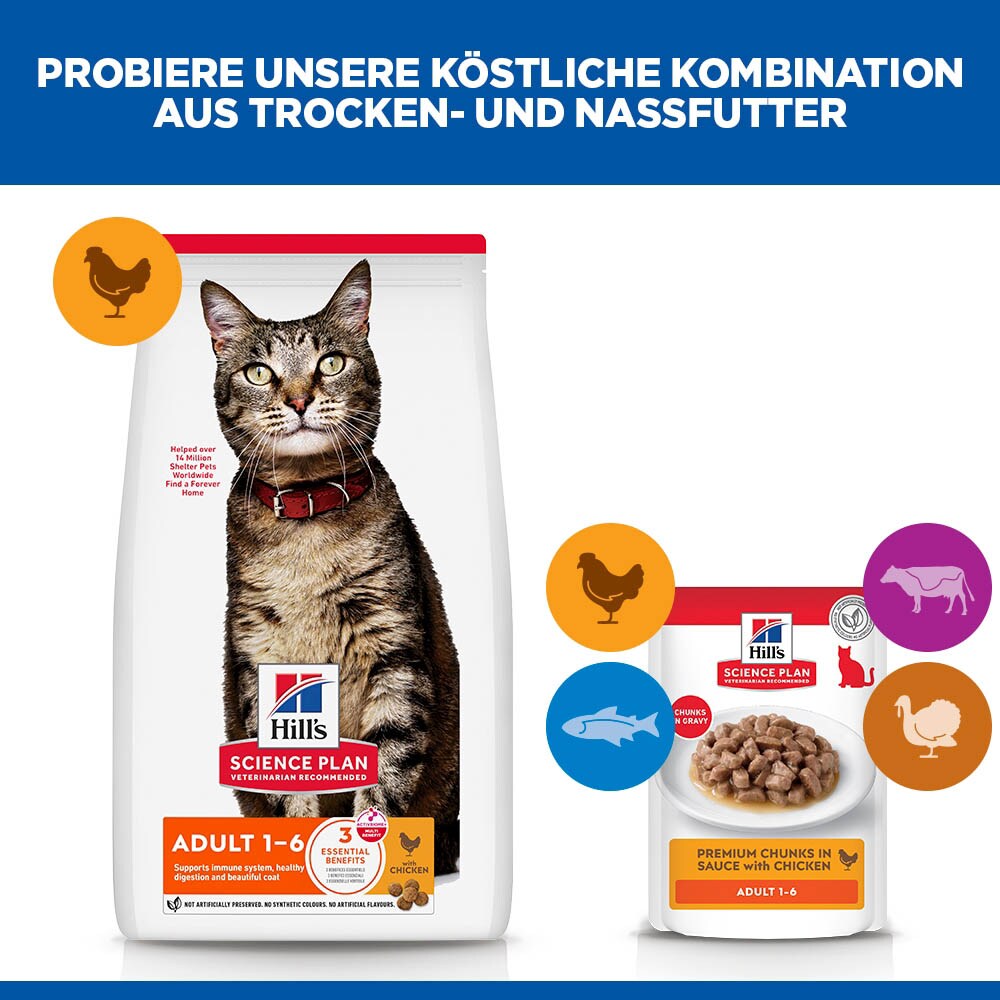 Hills Science Plan Adult Huhn Nassfutter für Katzen_7