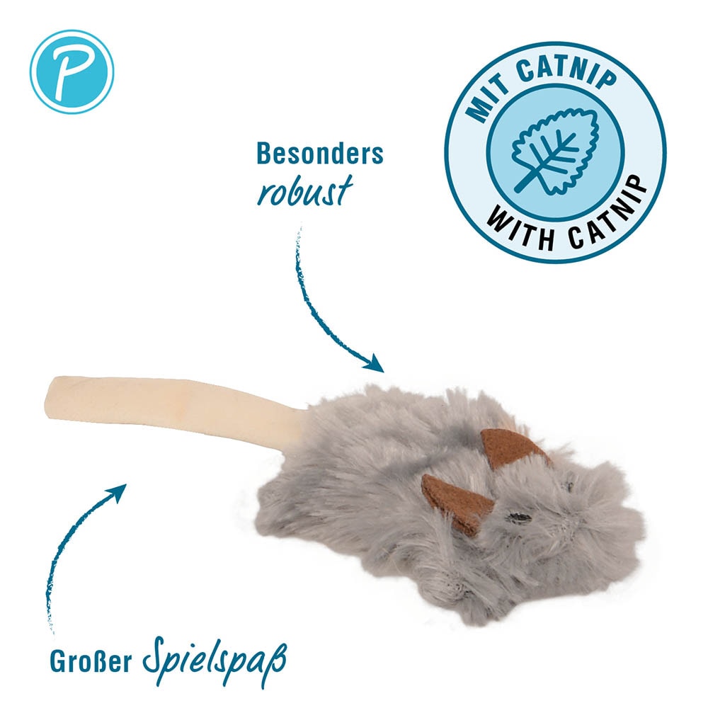 Petlando Katzenspielzeug Plüschmaus_1