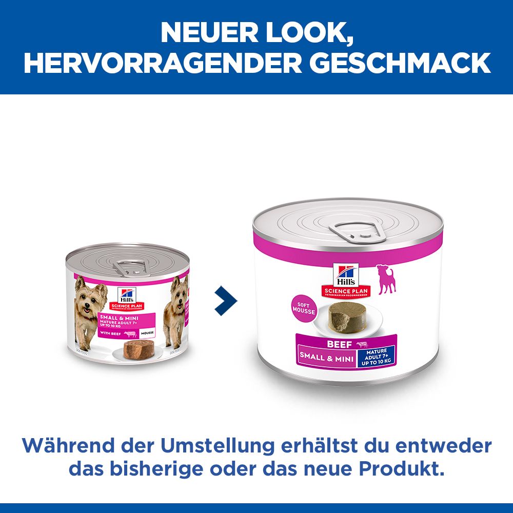 Hills Science Plan Small & Mini Mature Adult 7+ Mousse für Hunde mit Rindfleisch_1