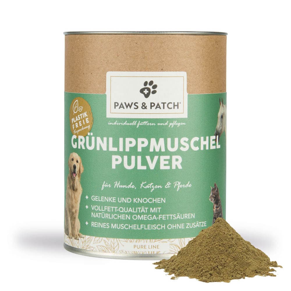 PAWS & PATCH Grünlippmuschel Pulver für Hunde, Katzen und Pferde_0