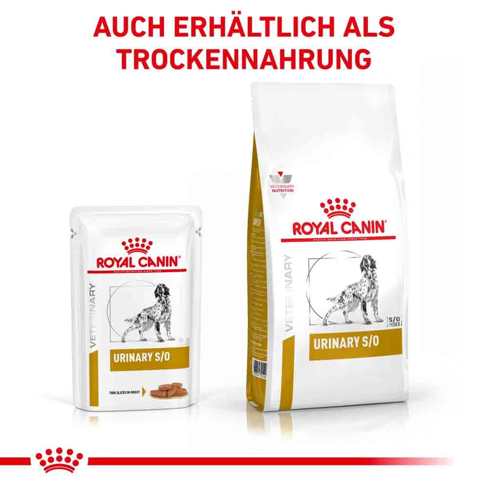 Royal Canin Veterinary Urinary S/O Feine Stückchen in Soße Nassfutter für Hunde_5