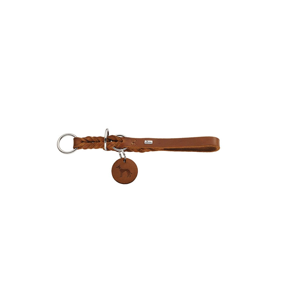 Hunter Zugstopp Halsband Solid Education cognac_2