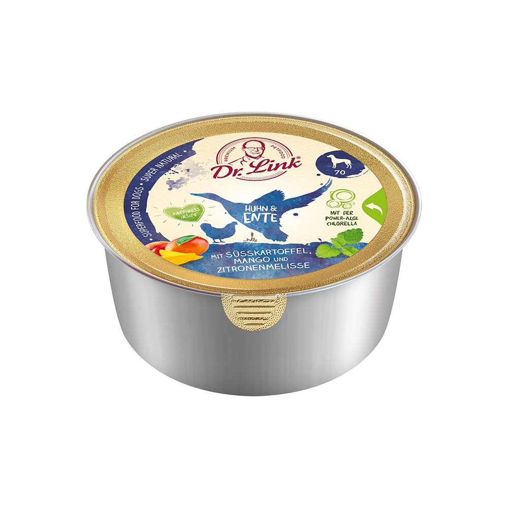 Dr. Link Super Natural Huhn und Ente mit Süßkartoffel und Mango Nassfutter für Hunde_0