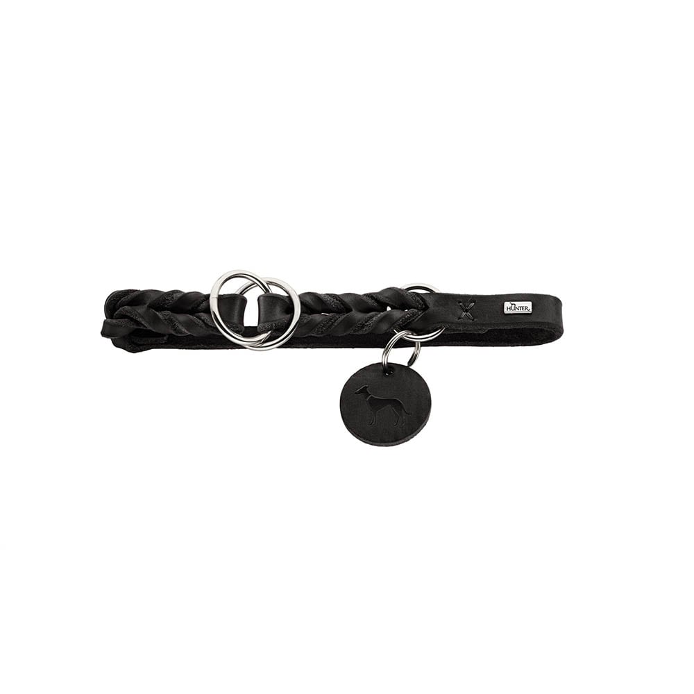 Hunter Zugstopp Halsband Solid Education schwarz_2