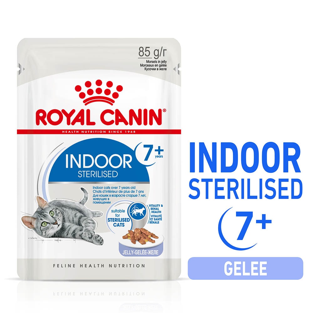 Royal Canin Indoor 7+ Sterilised in Gelee Nassfutter für Wohnungskatzen ab 7 Jahren_0