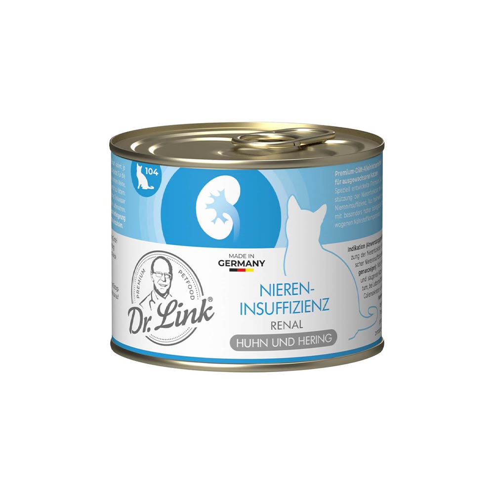 Dr. Link Spezial-Diät Niereninsuffizienz Huhn und Hering Nassfutter für Katzen_1