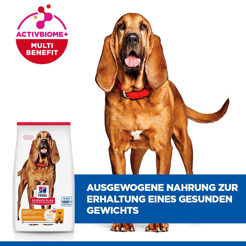 Hills Science Plan Mature Adult 7+ Light Medium mit Huhn Hund_4