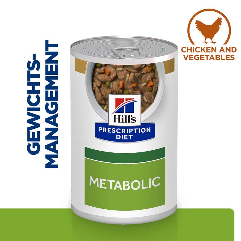 Hills Prescription Diet Metabolic Ragout für Hunde mit Huhn und zugefügtem Gemüse_1