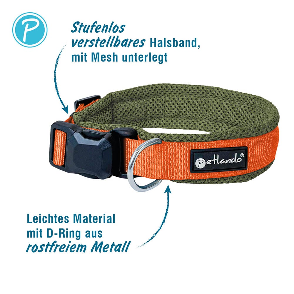 Petlando Magnetech Halsband olive/orange_2