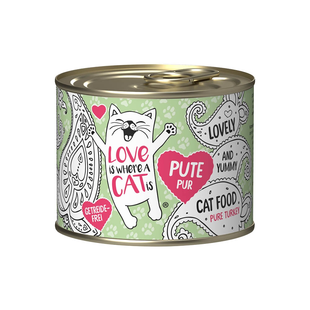 Love is where a cat is Pute pur Nassfutter für Katzen_0