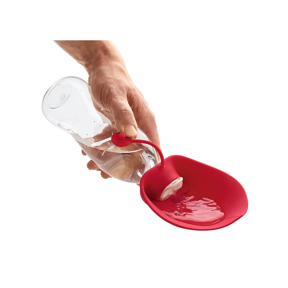 Hunter Outdoor Trinkflasche mit Silikonnapf List rot_1