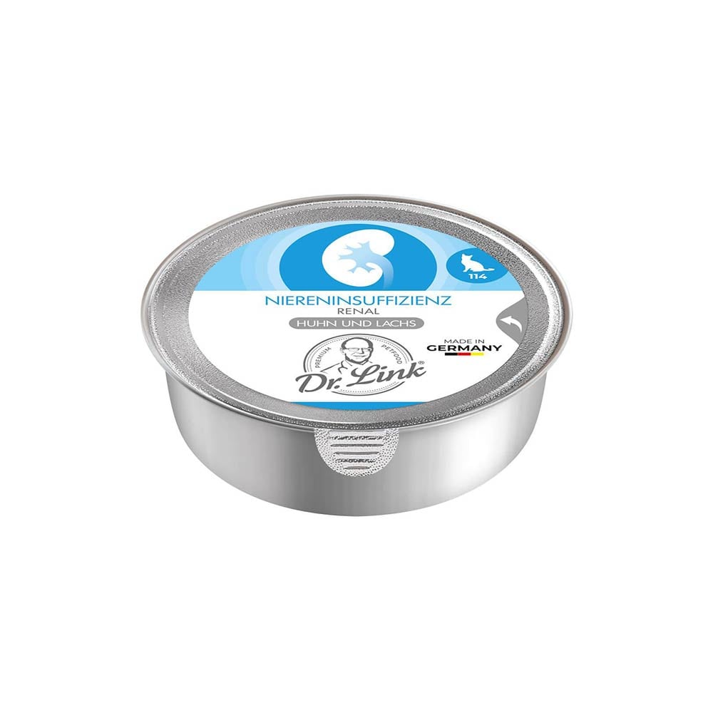 Dr. Link Spezial-Diät Niereninsuffizienz Huhn und Lachs Nassfutter für Katzen _0