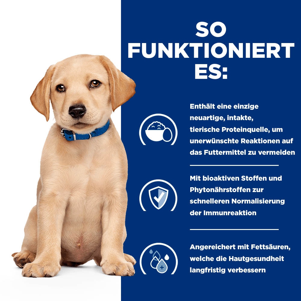 Hills Prescription Diet Derm Complete Puppy mit Reis und Ei Trockenfutter für Hunde_3