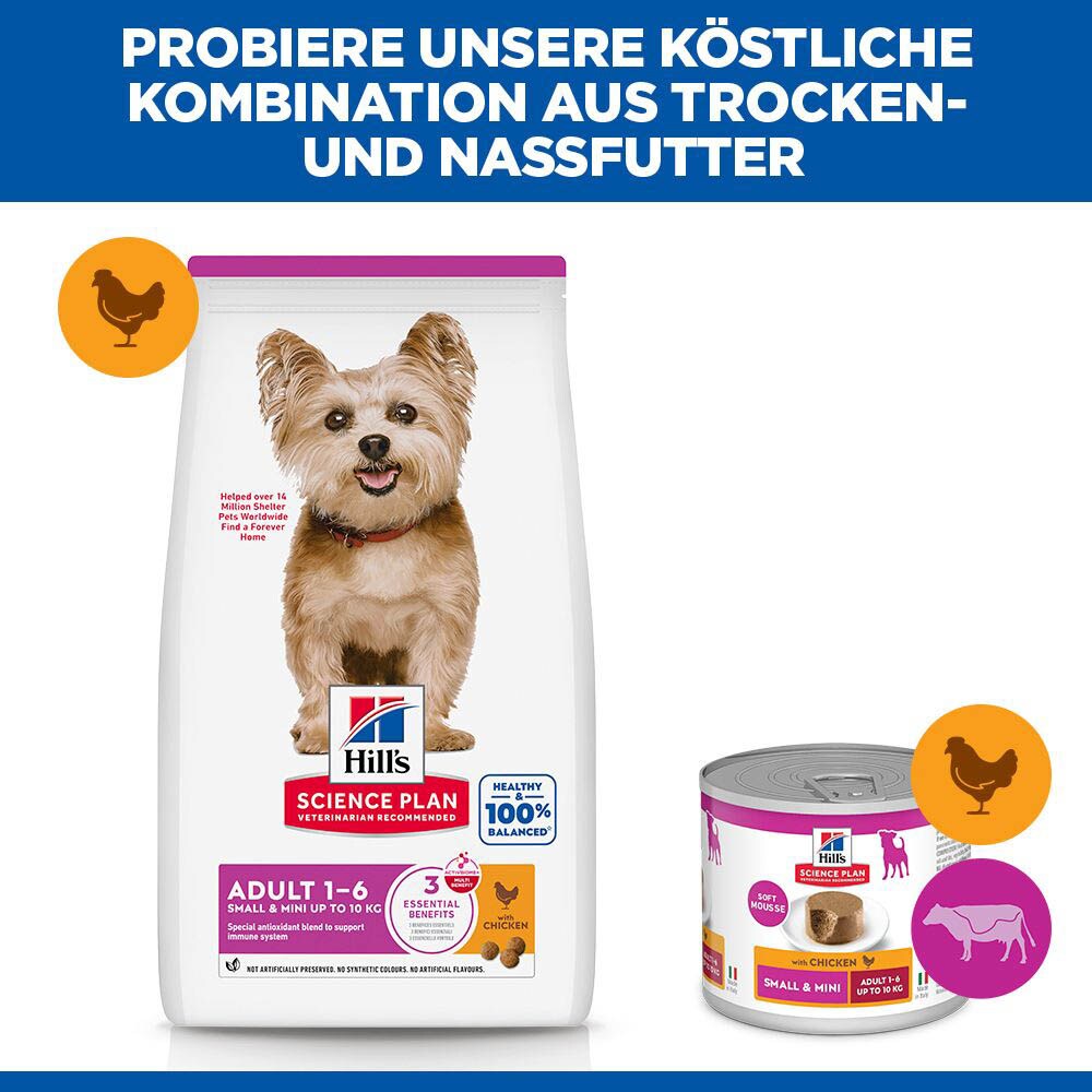 Hills Science Plan Adult Small & Mini mit Huhn Trockenfutter für Hunde_6