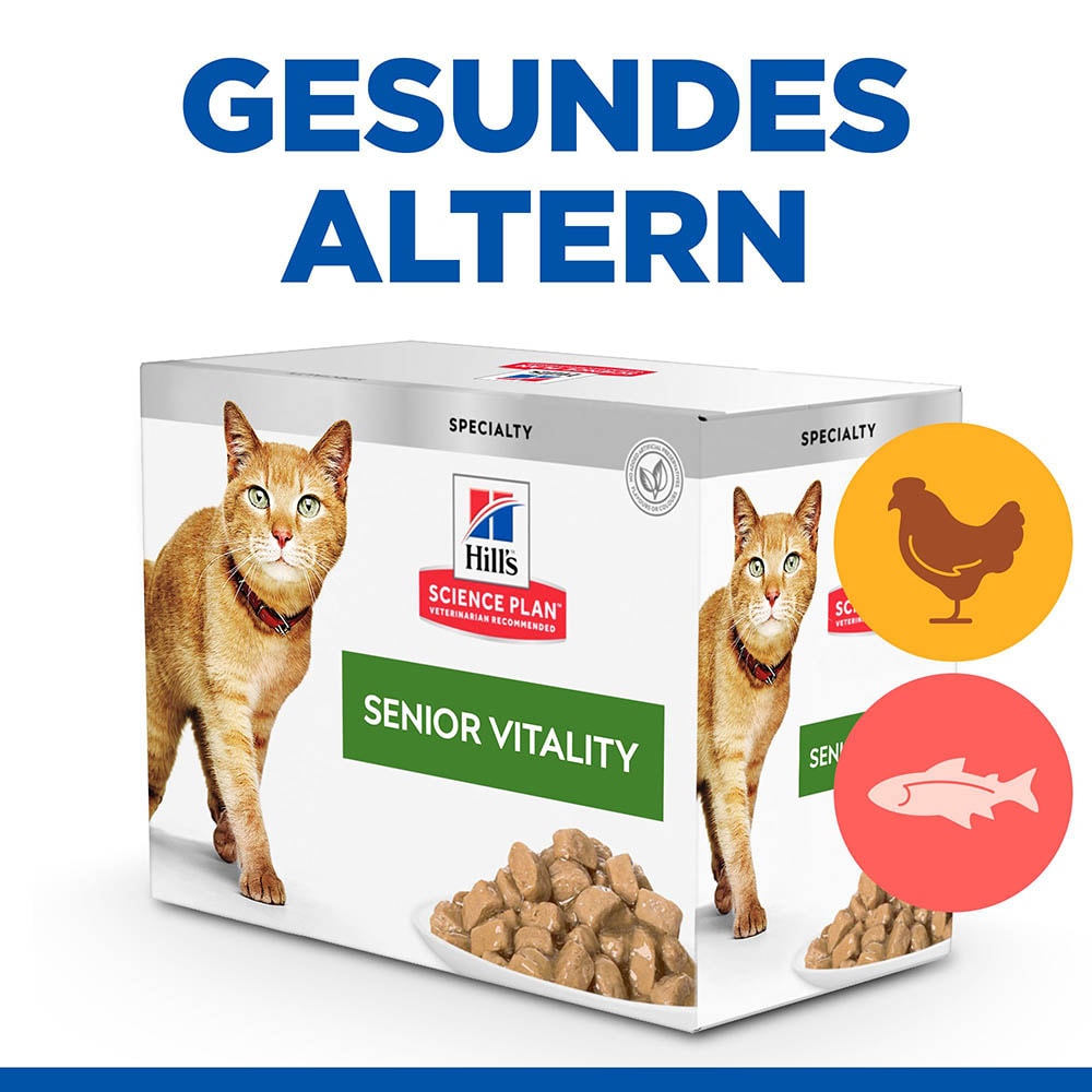 Hills Science Plan Adult 7+ Senior Vitality Huhn + Lachs Multipack Katze_1