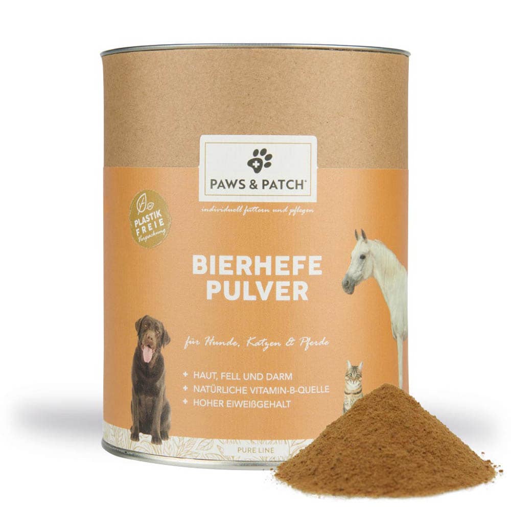 PAWS & PATCH Bierhefe Pulver für Hunde, Katzen und Pferde_0