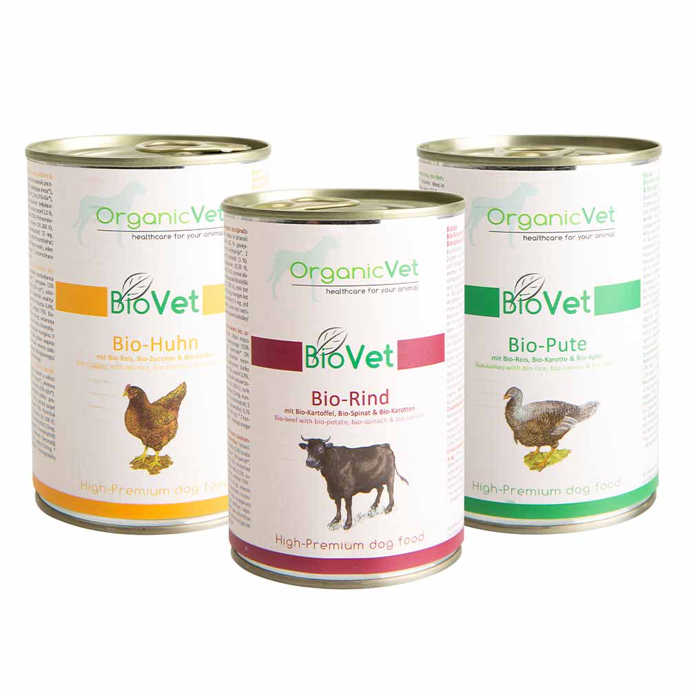 OrganicVet Hund BioVet Rind, Huhn + Pute Nassfutter für Hunde_0