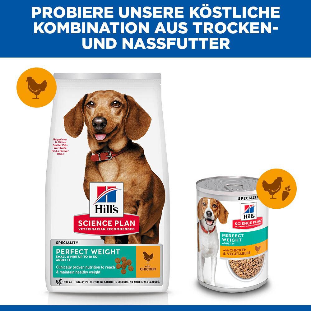 Hills Science Plan Adult Perfect Weight Small &  Mini Trockenfutter für Hunde_5