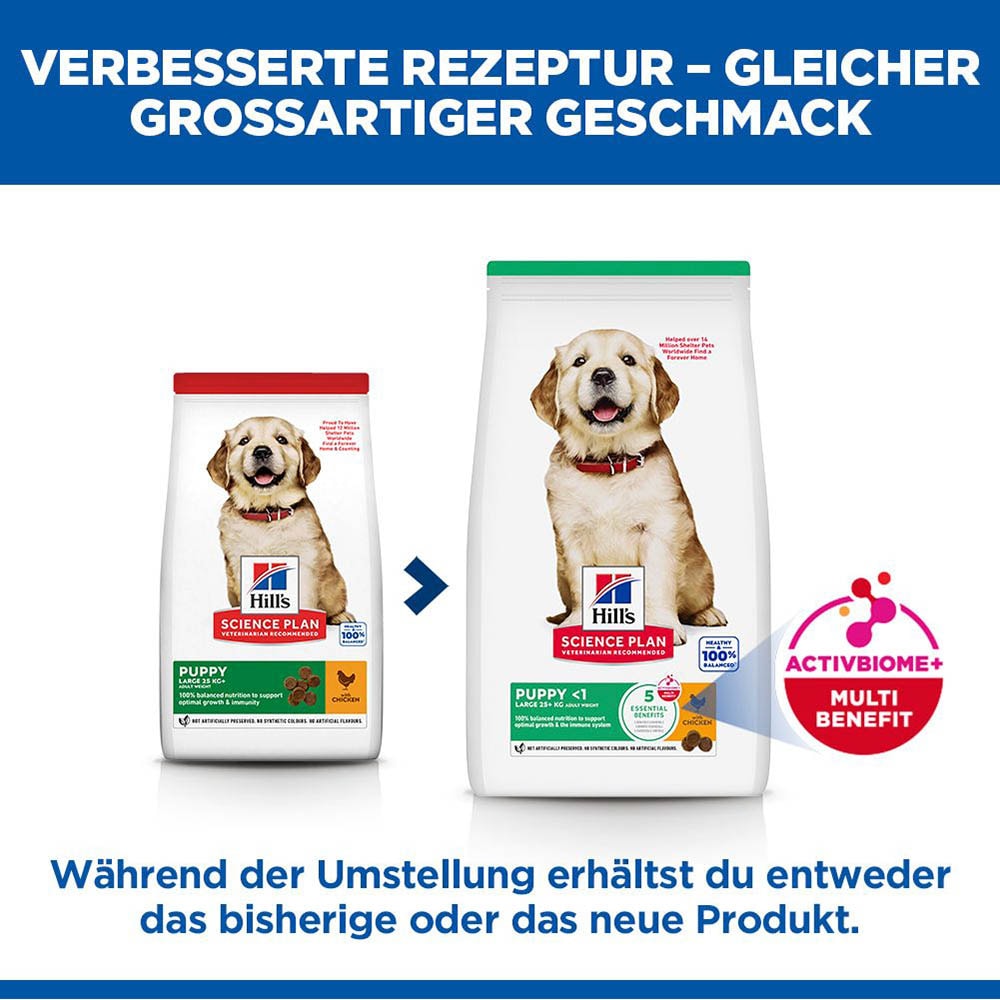 Hills Science Plan Puppy Large Breed mit Huhn Trockenfutter für Hunde_1