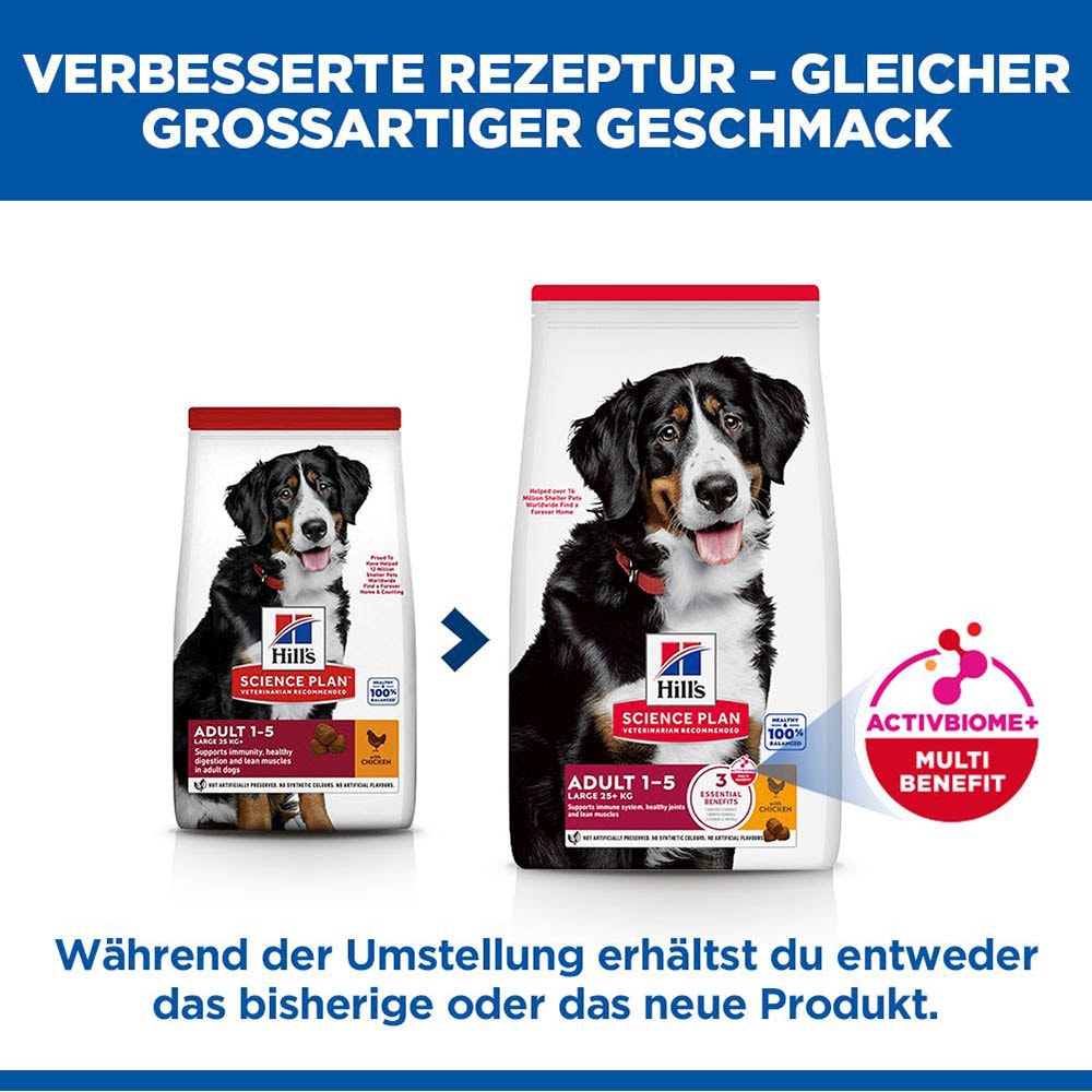 Hills Science Plan Adult Large Breed mit Huhn Trockenfutter für Hunde_1