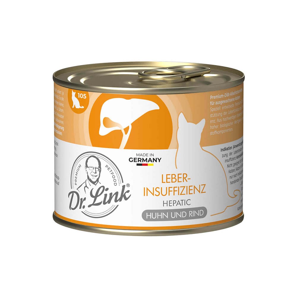 Dr. Link Spezial-Diät Leberinsuffizienz Huhn und Rind Nassfutter für Katzen_0