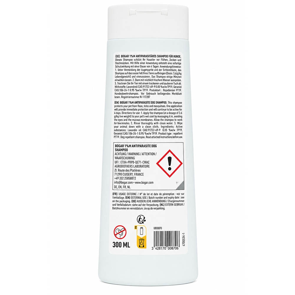Bogar 1% Geraniol Antiparasite Shampoo für Hunde_1
