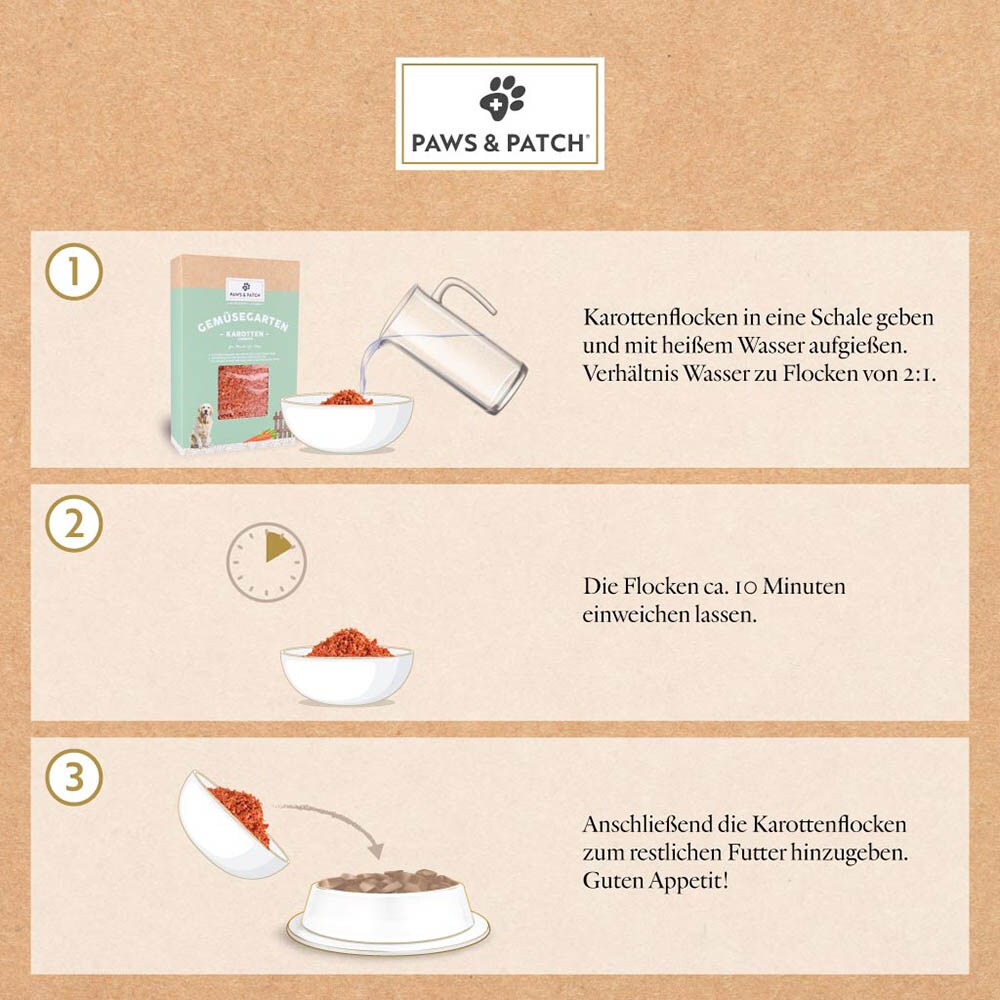 PAWS & PATCH Karottenflocken für Hunde_2