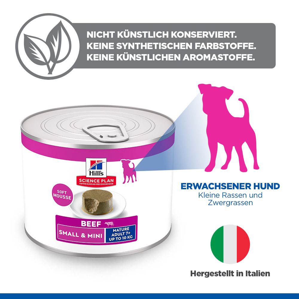 Hills Science Plan Small & Mini Mature Adult 7+ Mousse für Hunde mit Rindfleisch_6