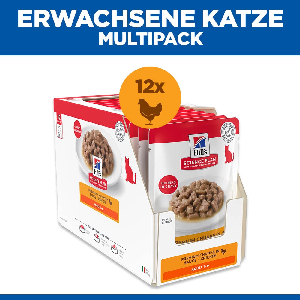 Hills Science Plan Adult Huhn Nassfutter für Katzen_1