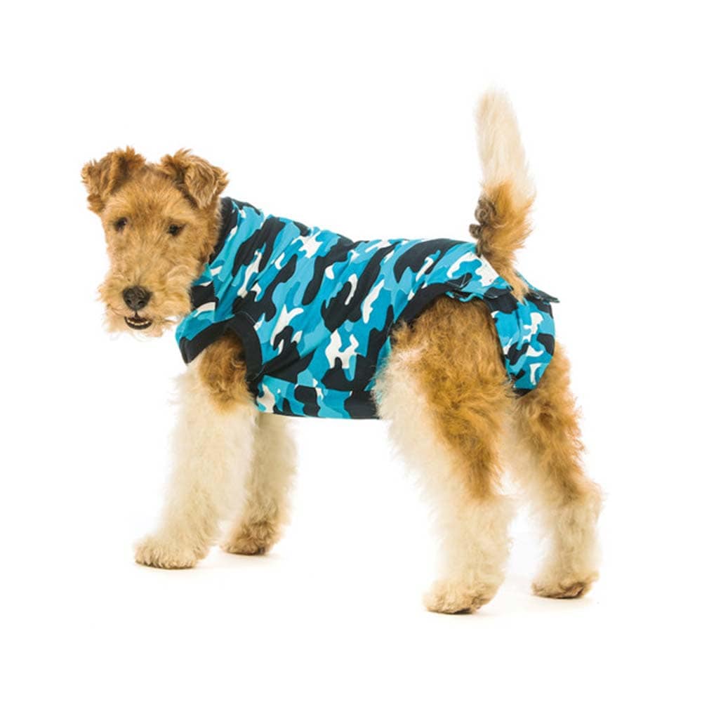 Suitical Recovery Shirt Hund Camouflage Blau_0