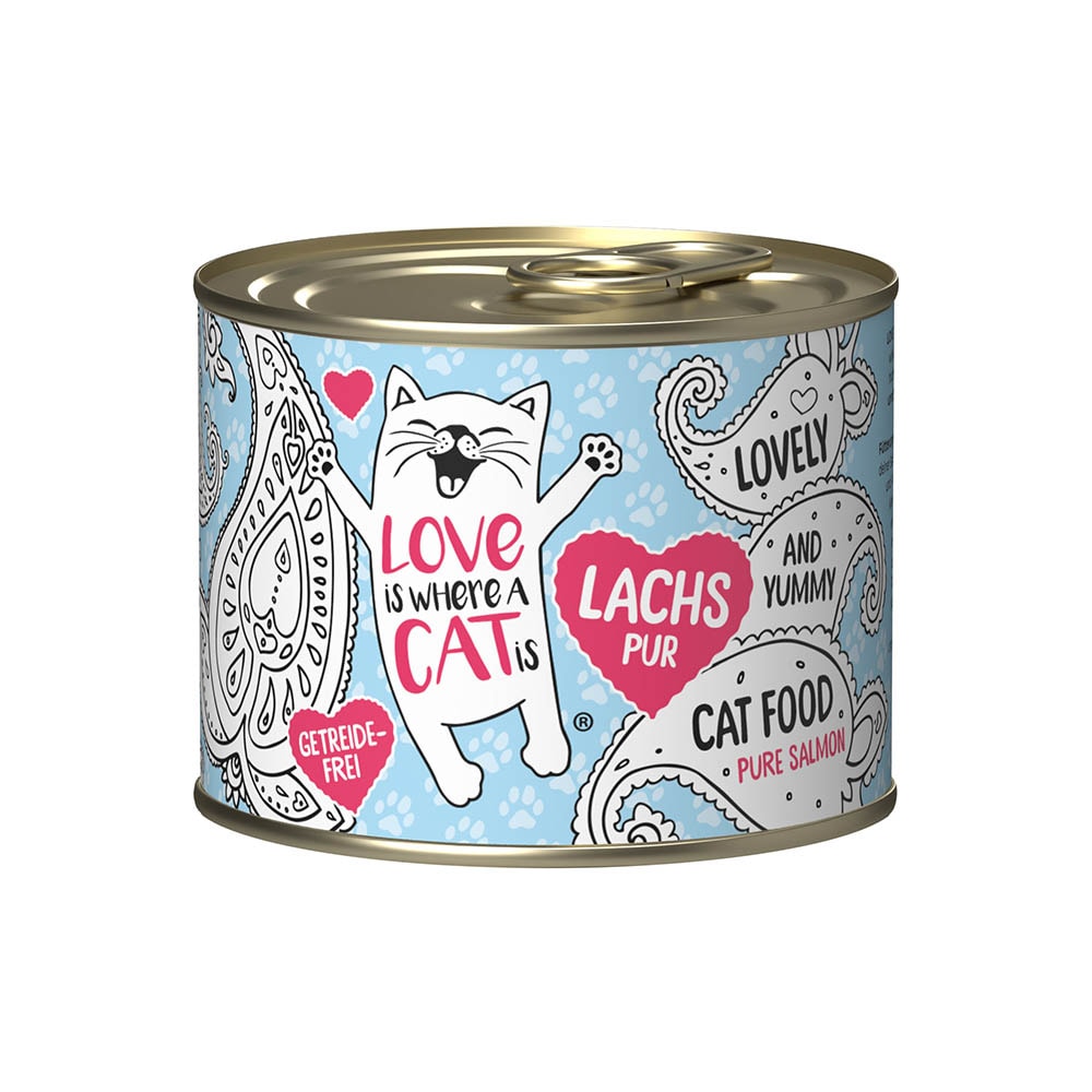 Love is where a cat is Lachs pur Nassfutter für Katzen_0