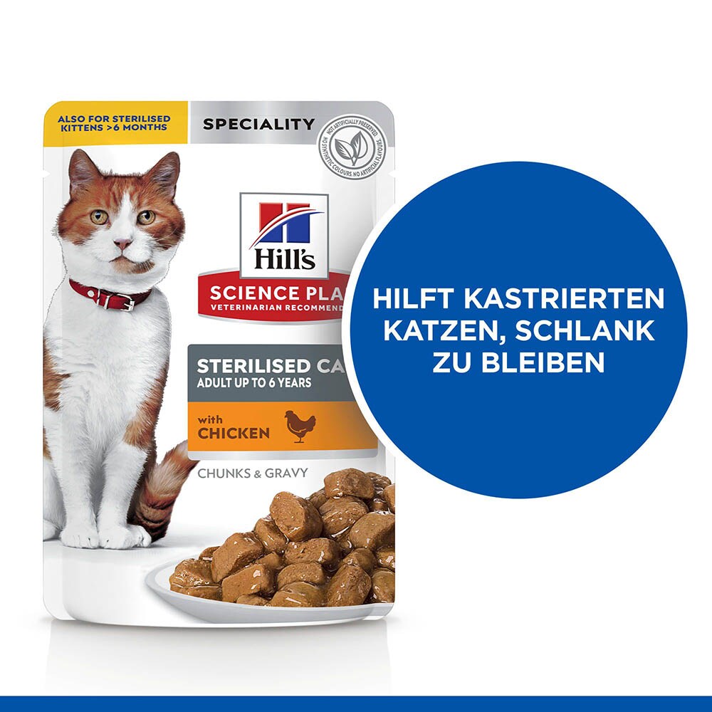 Hills Science Plan Sterilised Cat Adult Nassfutter für Katzen mit Huhn_2