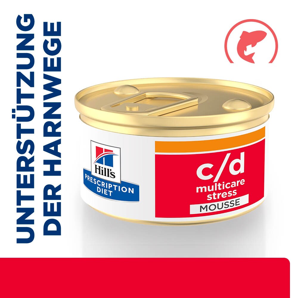 Hills Prescription Diet c/d Multicare Stress Mousse Lachs Nassfutter für Katzen_1