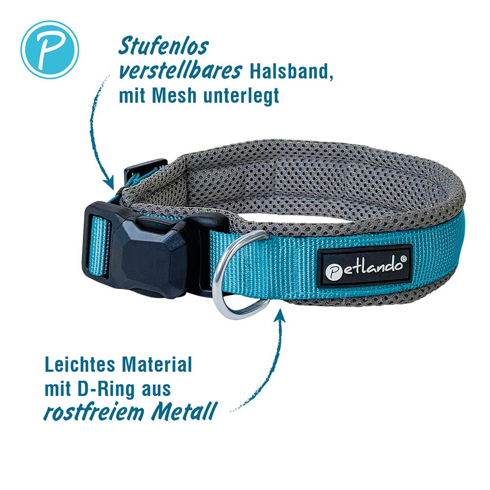 Petlando Magnetech Halsband anthrazit/petrol_2