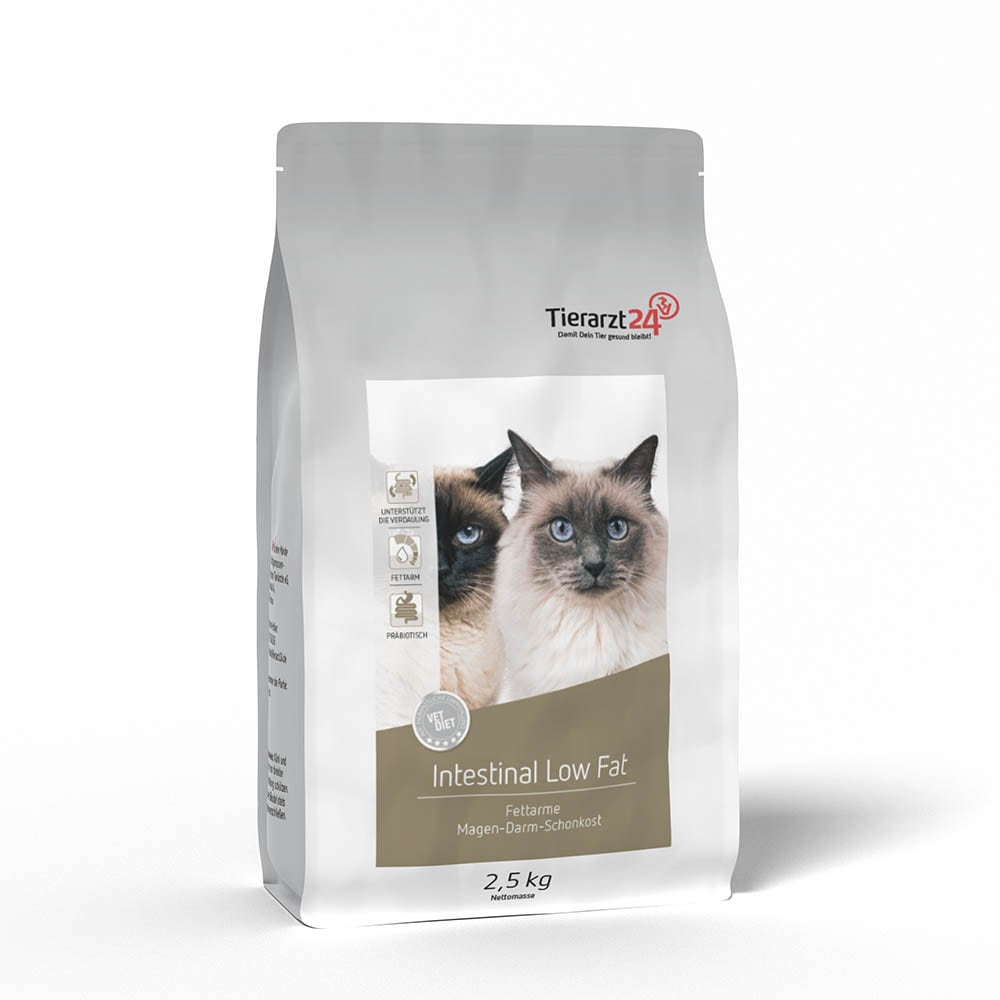Tierarzt24 Vet Diet Intestinal Low Fat Trockenfutter für Katzen_1