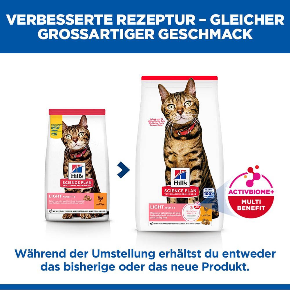 Hills Science Plan Light Adult Trockenfutter für Katzen mit Huhn_1