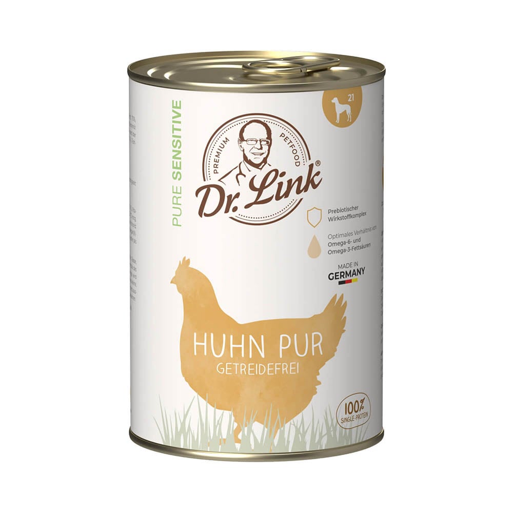 Dr. Link Pure Sensitive Huhn pur Nassfutter für Hunde_0